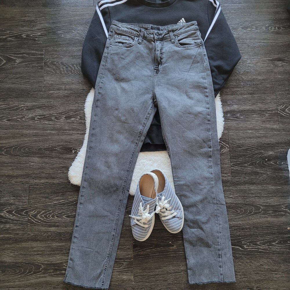 Hudson Heidi High Rise Straight Jeans in Foggy Night Sz 29
